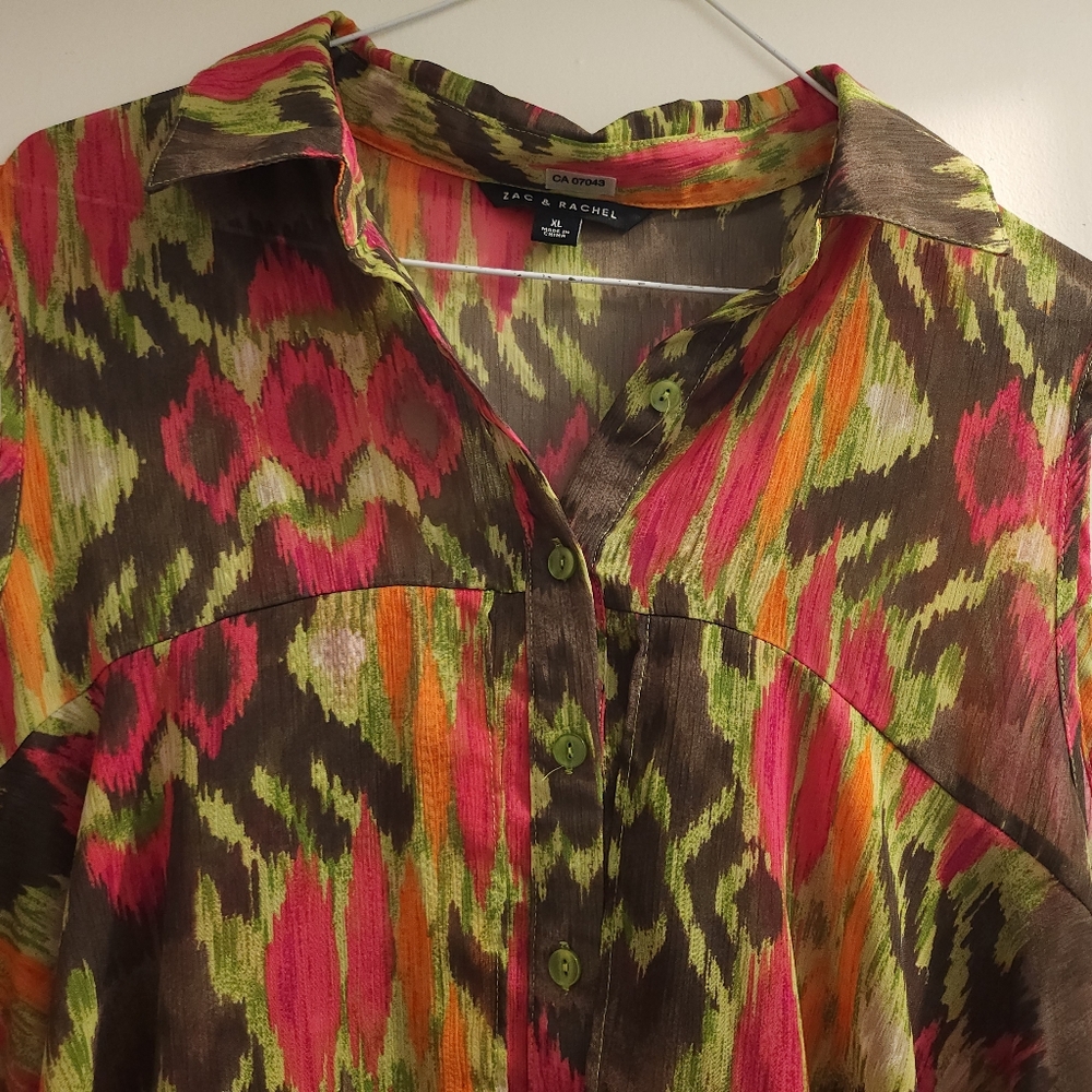 Zac and Rachel Sleeveless Sheer Blouse. Size xl. Preloved